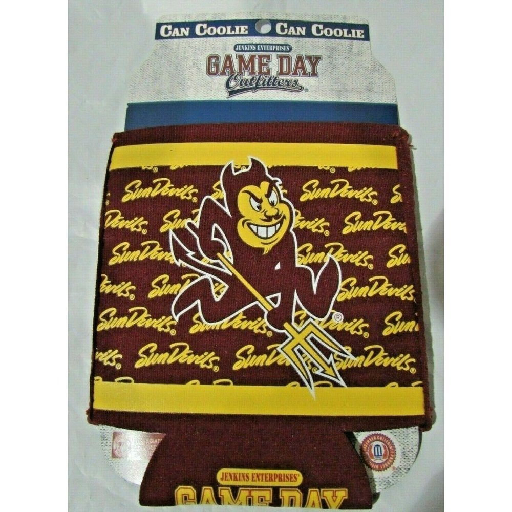 Arizona State Sun Devils Team Logo Red Can Coolie